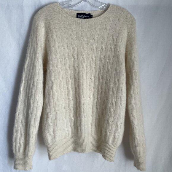 Polo by Ralph Lauren Cream Cable Knit Sweater - Picture 14 of 16